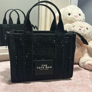 Black crystal studded Marc Jacobs tote